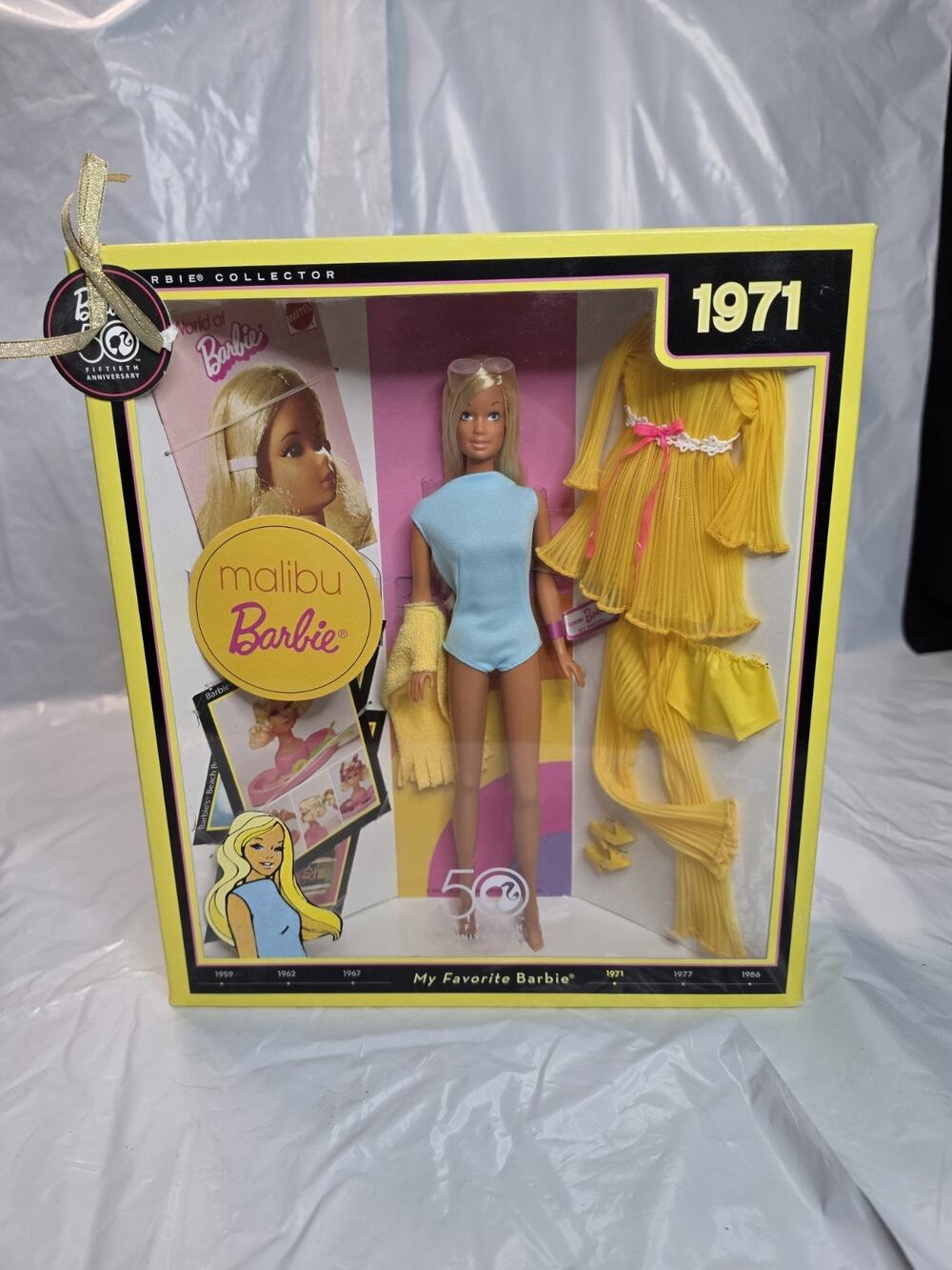 Malibu Barbie 1971 50th Anniversary My Favorite Barbie Doll 2008 Mattel Genuine